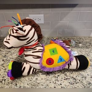 K's Kids Ryan Zebra Activity Plush Sensory Toy